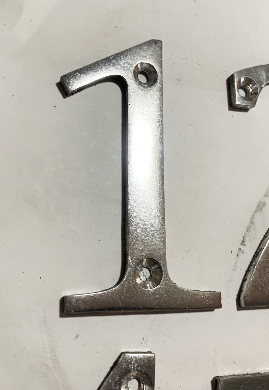 Floating Aluminium Cast Metal Numbers 4 inch 100mm Polished Etsy
