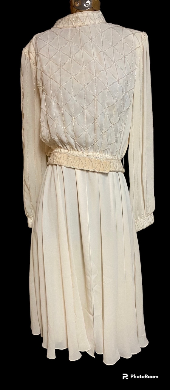 vintage chiffon beaded dress Gem