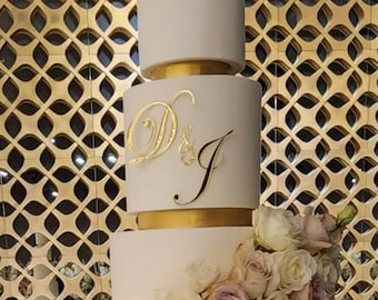 Custom Wedding Cake Initials Charm