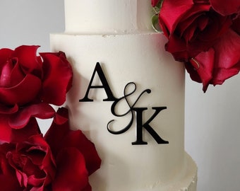 Custom Wedding Cake Serif Initials Charm