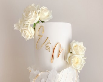 Custom Wedding Cake Initials Charm