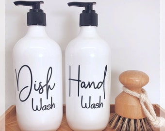 1 x Personalised Bottle Label - Hand Wash, Dish Wash, Hand Lotion - Bathroom Decor