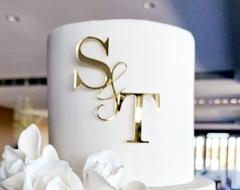 Custom Wedding Cake Serif Initials Charm