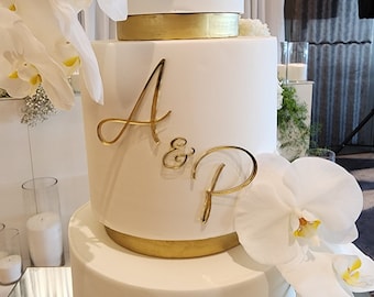 Custom Wedding Cake Initials Charm