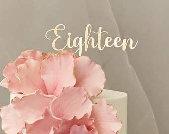 Custom Age Cake Topper With Name & Age | Birthday Cake Decoration
