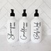 White Bathroom Pump Bottles - 1 Litre, 500ml, 250ml or 125ml - Shampoo or Soap Bottle Dispenser - Reusable Bottle | Bathroom Decor 