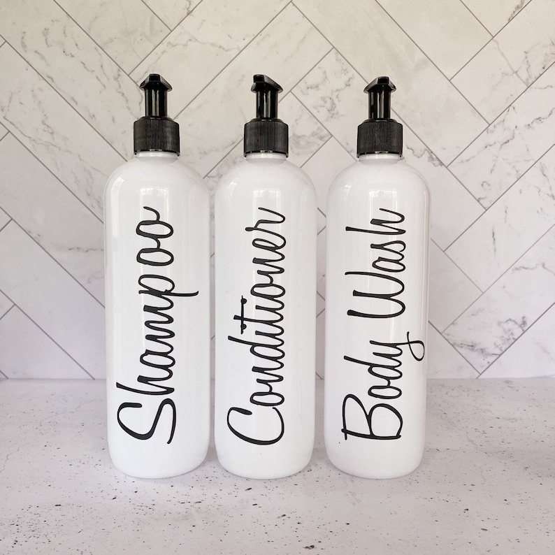 Plastic Decorative Shampoo Bottles