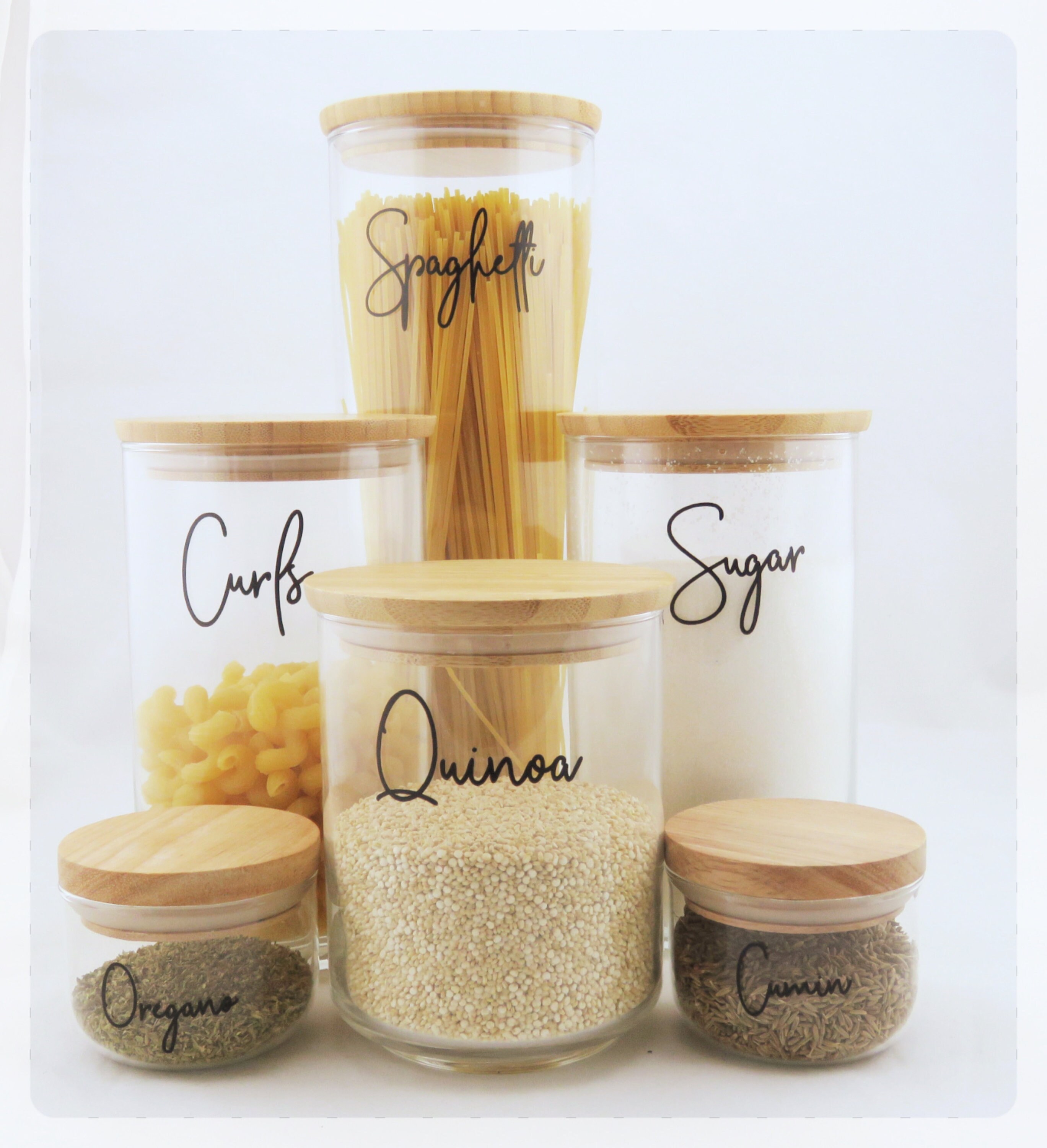 Customised Pantry Container Labels Personalised Food Storage Etsy