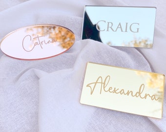 Acrylic Personalised Wedding Place Setting | Name Card | Wedding Favour