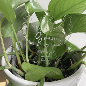 Garden or plant memorial stake - Guardian Angel Design for a loved one reminder