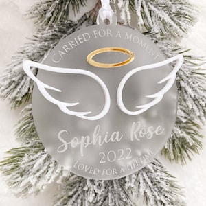 Angel Baby Christmas Ornament - Memorial Bauble for infant loss / miscarriage