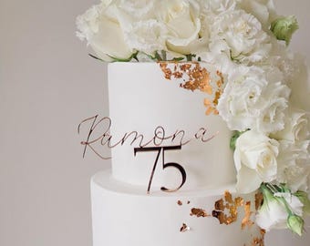 Personalised Cake Topper With Name & Age | Custom Birthday Cake Decoration