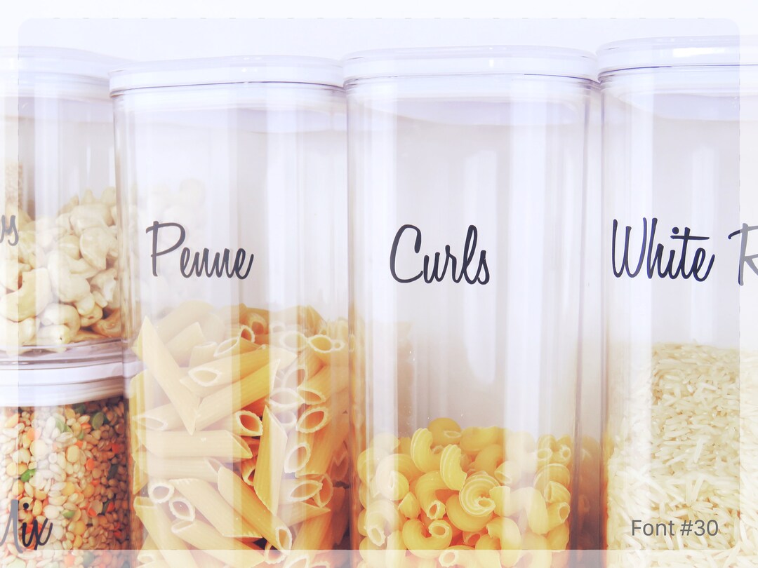 Custom Kitchen & Pantry Labels / Decals // Kitchen Organisation - Etsy ...