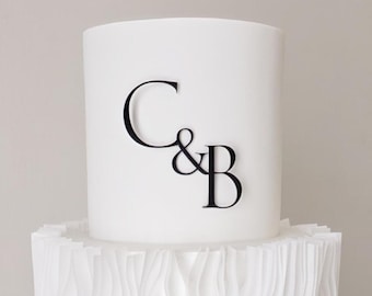 Custom Wedding Cake Serif Initials Charm
