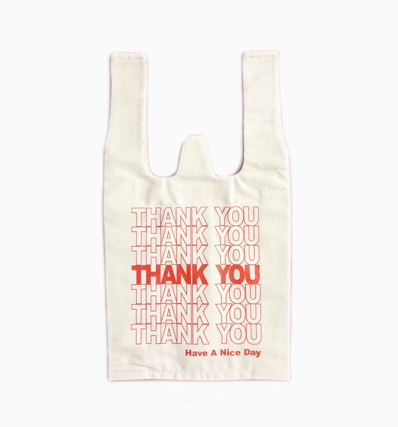Thank you bag design reusable shopping bag