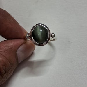 Cat&#39;s Eye Ring - Handmade 925 Sterling Silver Ring with Natural Cat&#39;s Eye Oval Cut Precious Gemstone | June Zodiac Birthstone Ring