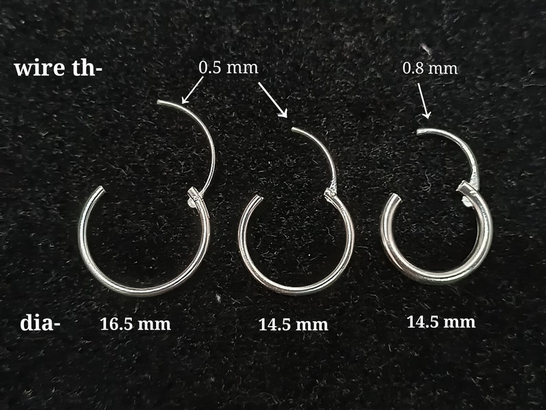 Sterling Silver Body Jewelry Septum Piercing Nose Ring Cartilage Piercing Earring Ear Lobe Eyebrow Ring.