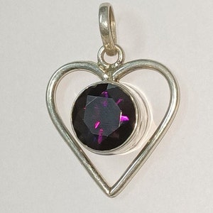 Heart Shaped CZ Necklace, April Birthstone Pendant, Dainty Heart