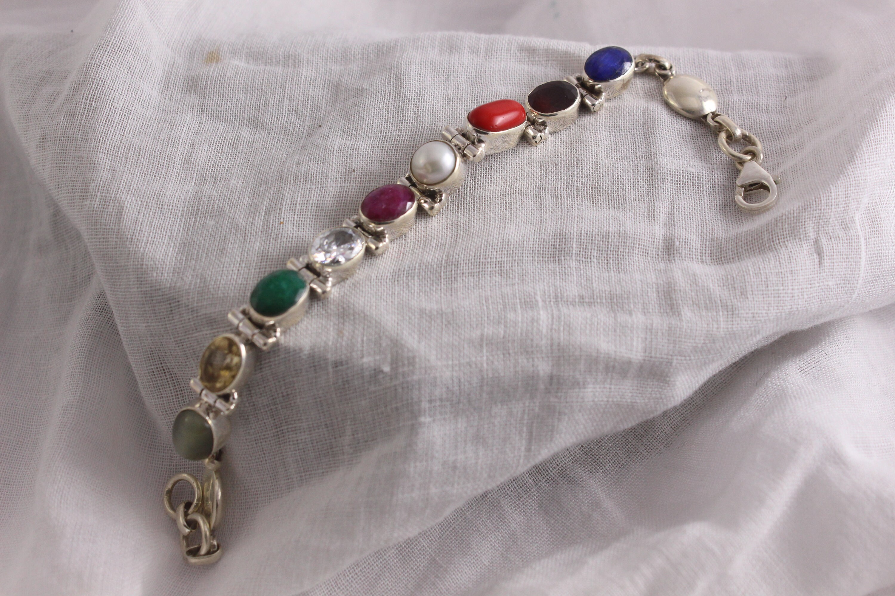 Navratna Bracelet - Design V to harness the beneficial energy of our nine  planets - Engineered to Heal²
