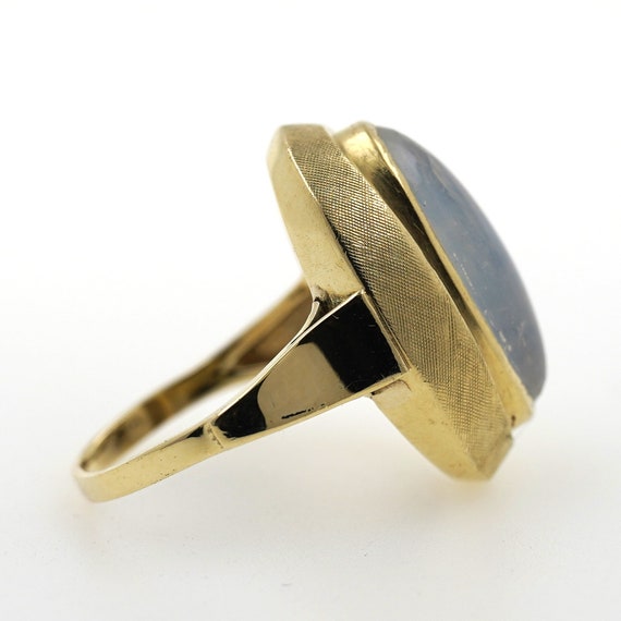Moonstone Ring 585 Gold 14 Kt Yellow Gold Gemston… - image 3