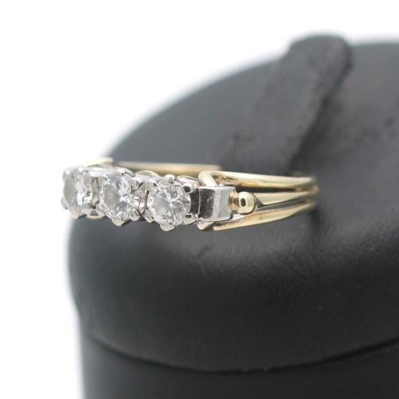 Antique 1.00 ct diamond ring 585 gold 14 kt yello… - image 6