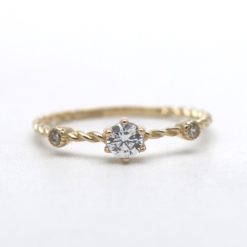 Brand hotsell New Ring 585 Gold Zirconia 14 Kt Yellow Gold