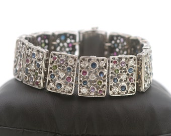 Bracelet 750 Gold Diamond Brilliant 2,20 Ct 18 Kt White Gold Gemstone Value 12490,-