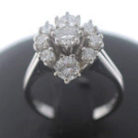 Bague Brillante 750 Or 1 36 ct Diamant 18 kt Or Gris SI VVS G