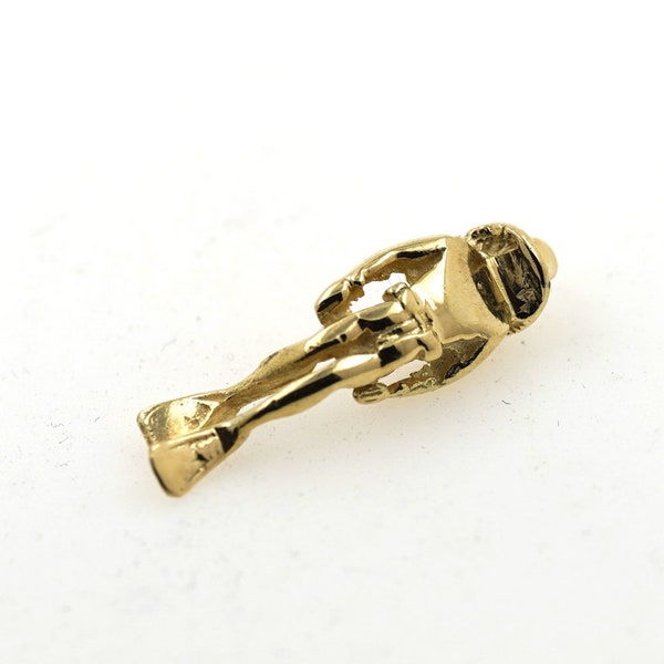 Pendentif plongeur or 585 or jaune 14 kt sports nautiques valeur 380,-