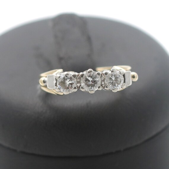 Antique 1.00 ct diamond ring 585 gold 14 kt yello… - image 1
