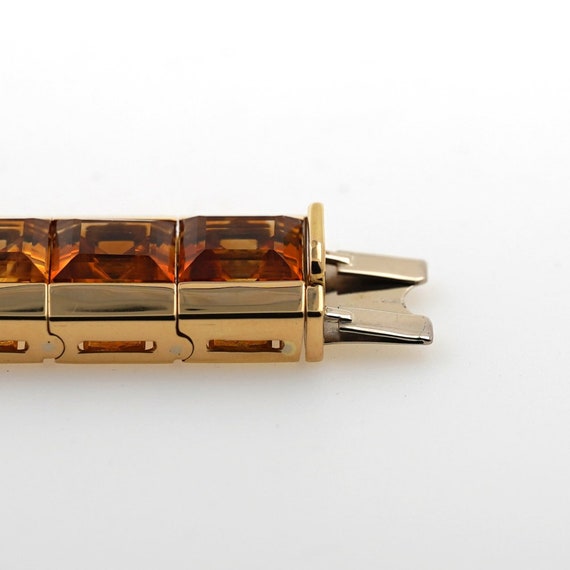 Bracelet 750 gold 18 carat citrine precious stone… - image 6