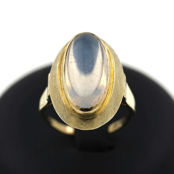 Moonstone Ring 585 Gold 14 Kt Yellow Gold Gemston… - image 1