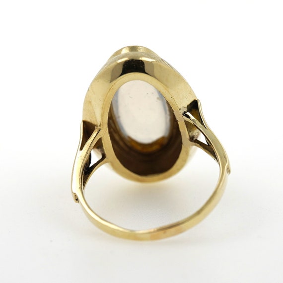 Moonstone Ring 585 Gold 14 Kt Yellow Gold Gemston… - image 2