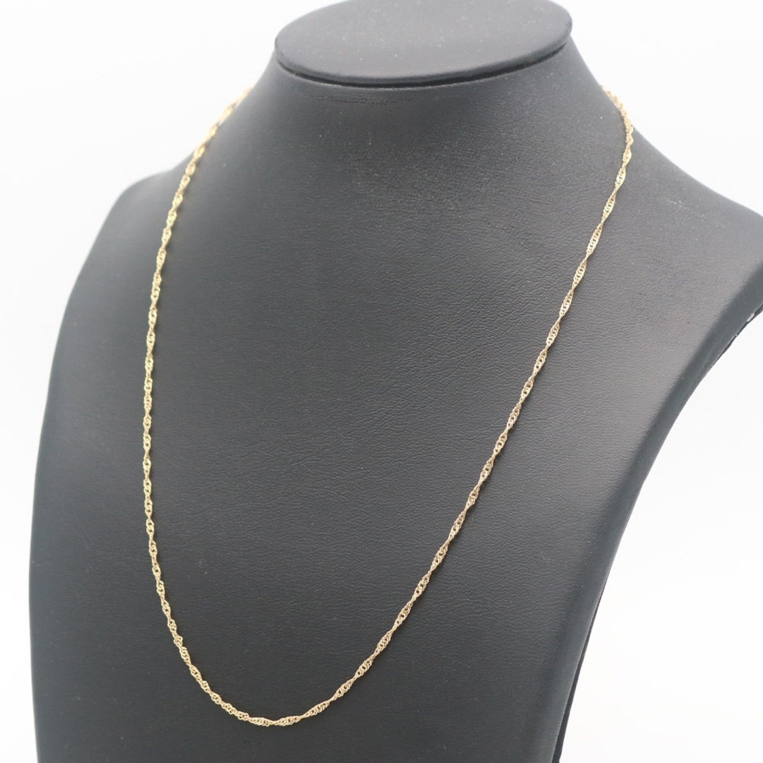 Singapore Gold Chain 375 9 Kt Yellow Gold 45 Cm Singapore Etsy