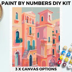 Landscape PAINT by NUMBERS Kit Adults Minimalistic Chic DIY Painting Easy Beginners Hobby Painting Kit Wall Art Gift Mum Girlfriend Friend