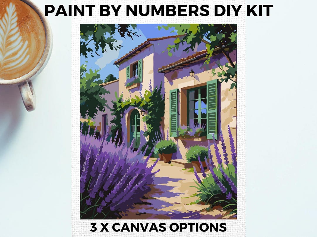 Kit Peinture Par Numéros Adulte – Toile Pré-imprimée, Acrylique Vive, Sans Cadre – Jardin Paisible, Activité DIY Anti-stress Et Déco
