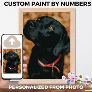 Custom Pet PAINT by NUMBERS Kit Adults Minimalistic Chic DIY Painting Easy Beginners Hobby Painting Kit Wall Art Gift For Her Portrait
