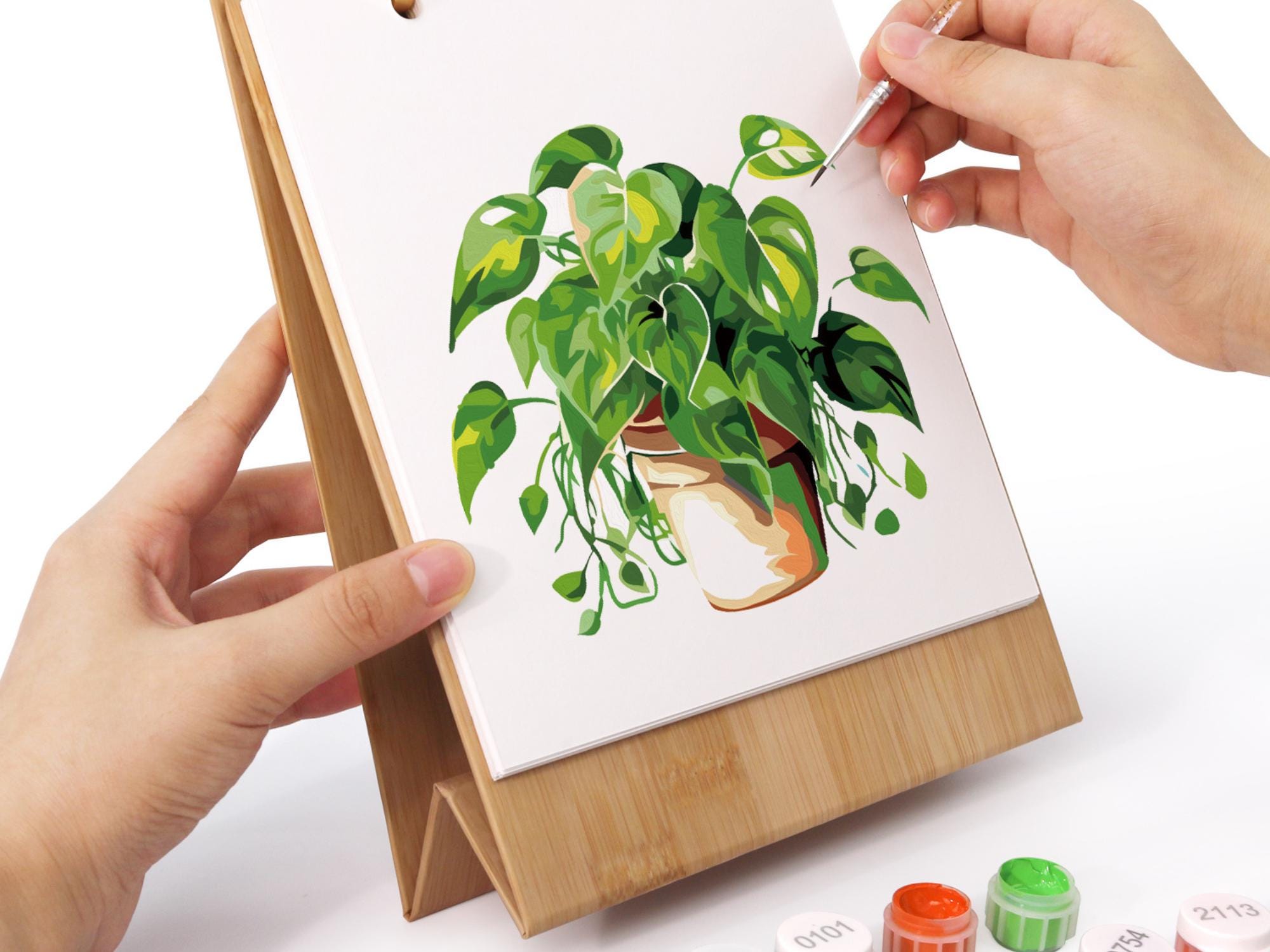 2026 Calendar Plant Paint by Numbers Desk DIY Mini Canvas Art Kit ...