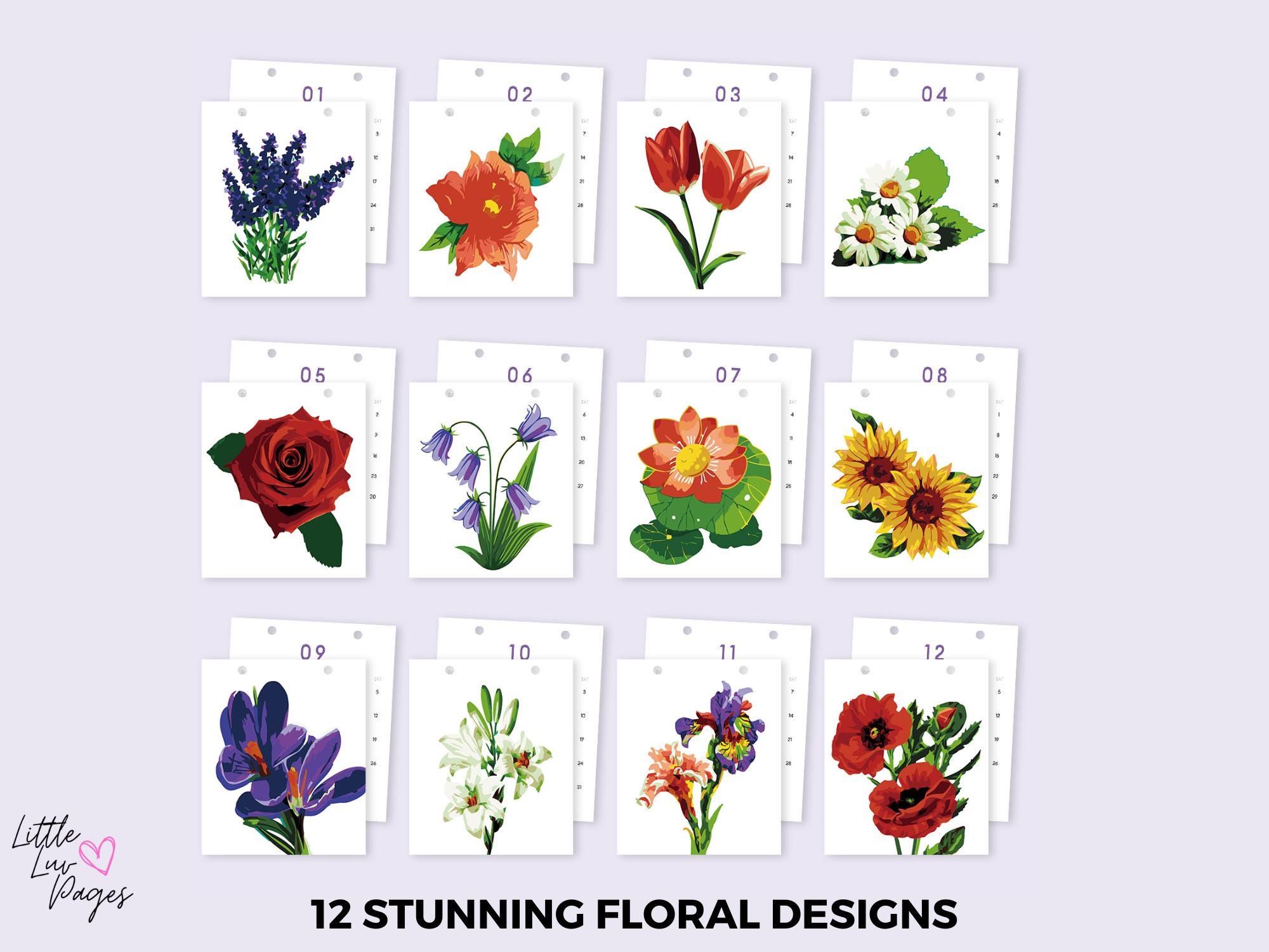 Calendario De Pintura Por Números 2026 - DIY Con Pinceles Y Pinturas - Decoración Para Hogar U Oficina - Color Verde