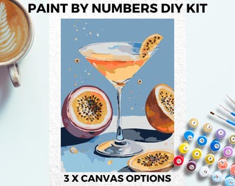 カクテル 数字で描くキット 大人向け ミニマル シック DIY 絵画 簡単 初心者 趣味 絵画キット ウォールアート ギフト ママ ガールフレンド 友人