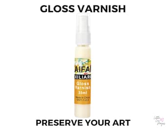 Gloss Varnish Sealer for Paint by Numbers  Acrylic Painting Protector  Clear UV Shield Finish Fix & Preserve Art Craft Tool Gift