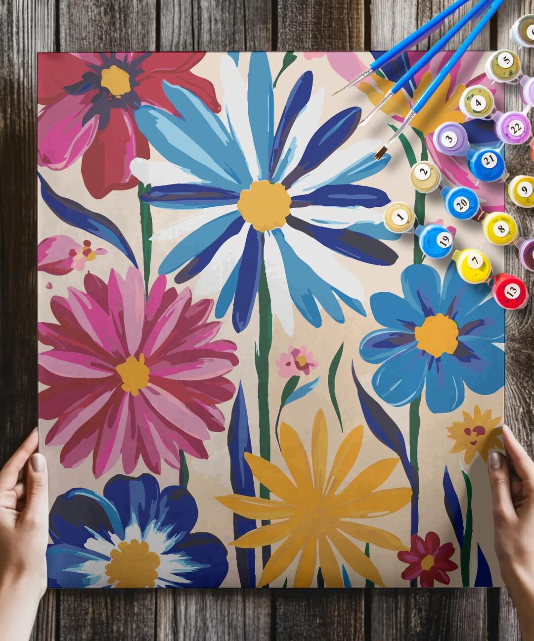 UNIQUORS Paint By Numbers Adults, Colourful Flowers Potted Diy Pre A 859570 - View #12