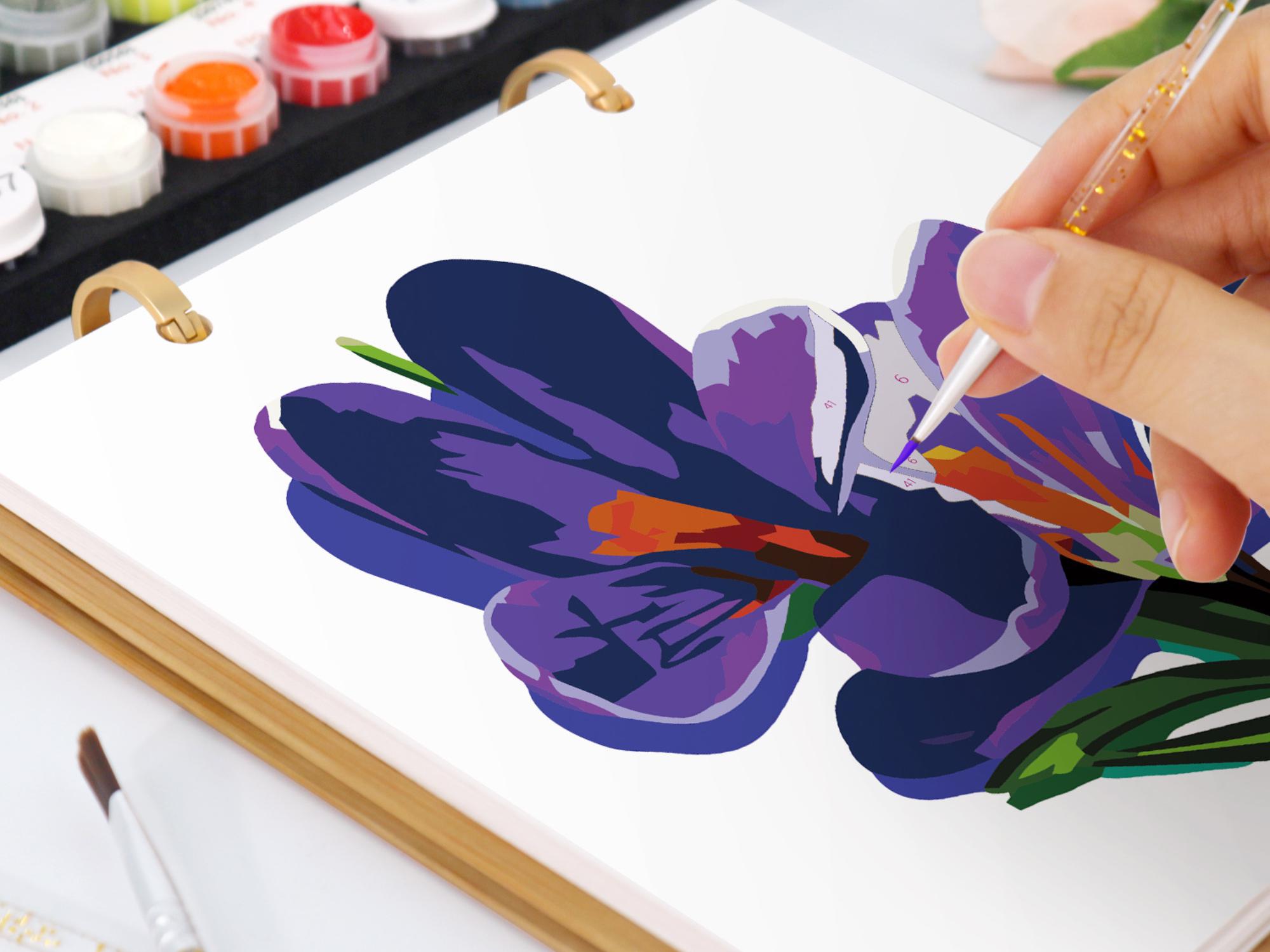 Paint By Numbers Desk Calendar 2026 Nixegym - 7.1x8.8 Inch Monthly Calendar With Pre-Printed Flower Canvas, Paints & Brushes, DIY Office Decor Paint By Numbers Kit - View #12