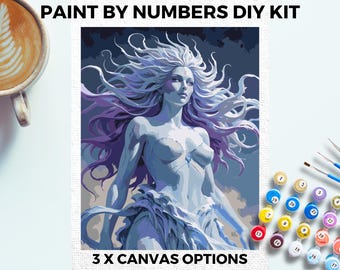 Kit de pintura por números de la Diosa del Hielo: Arte DIY de fantasía para adultos, regalo para mujeres brujas, decoración de pared mágica