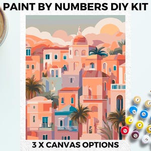 Landscape PAINT by NUMBERS Kit Adults Minimalistic Chic DIY Painting Easy Beginners Hobby Painting Kit Wall Art Gift Mum Girlfriend Friend