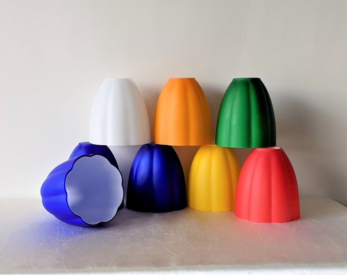 Replacement Glass Pendant Shades in Primary Colors Sold Etsy
