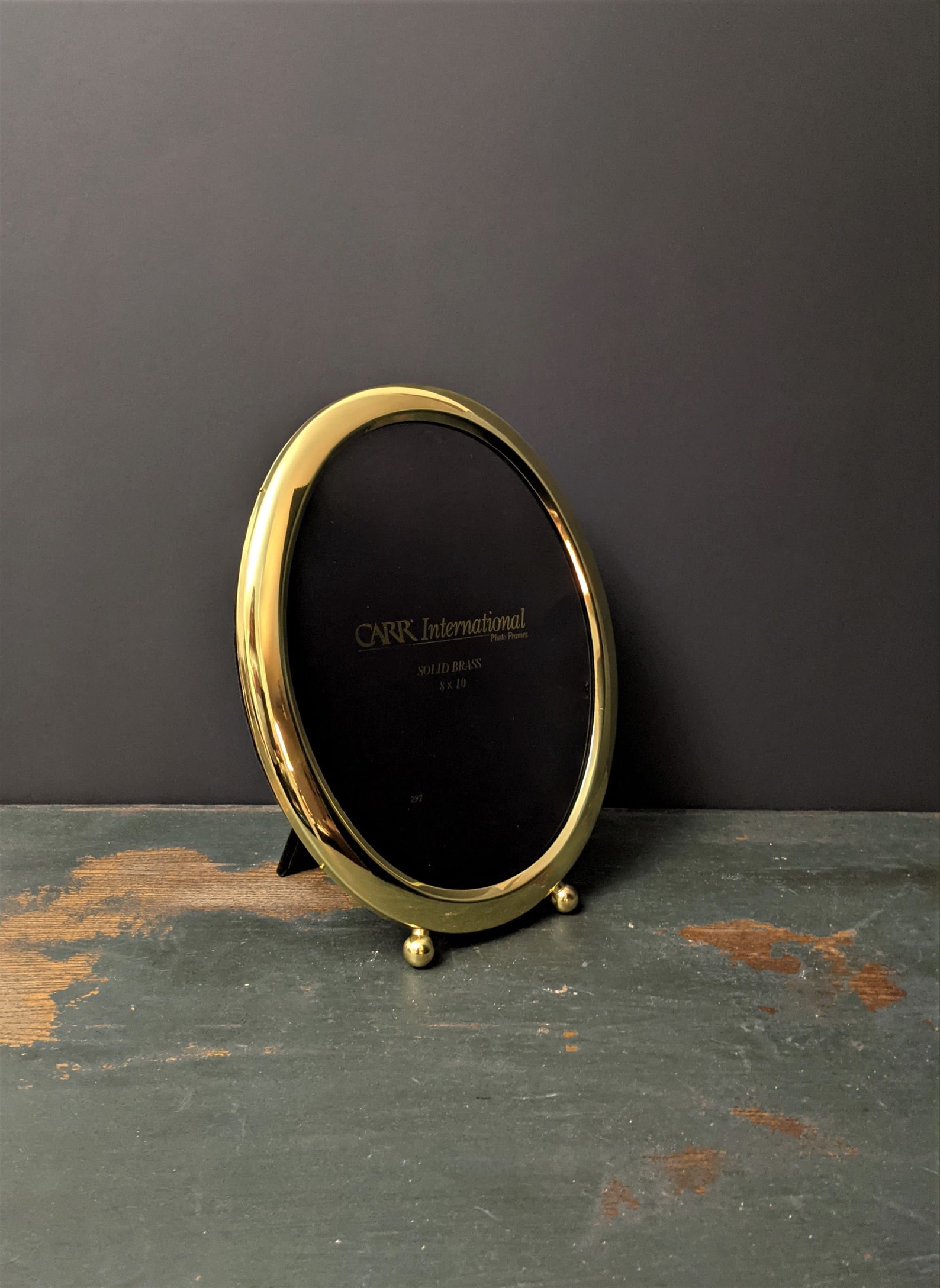 Oval Solid Brass 8x10 Picture Frame by Carr International VTG Etsy