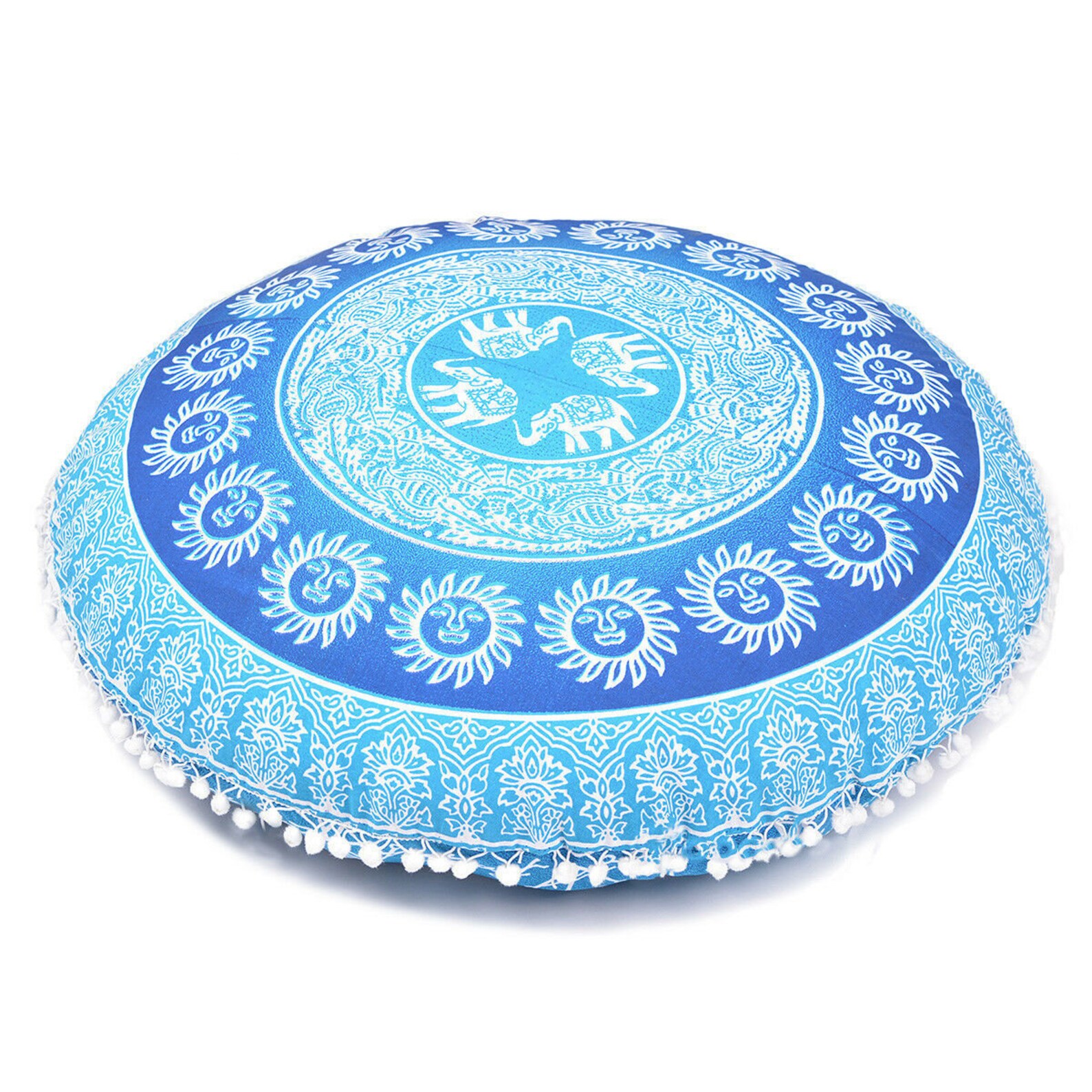 Floor Pillow 32 Inch Round Large Bohemian Meditation Etsy