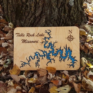 Lasercut Lake Map: Table Rock Lake in Missouri
