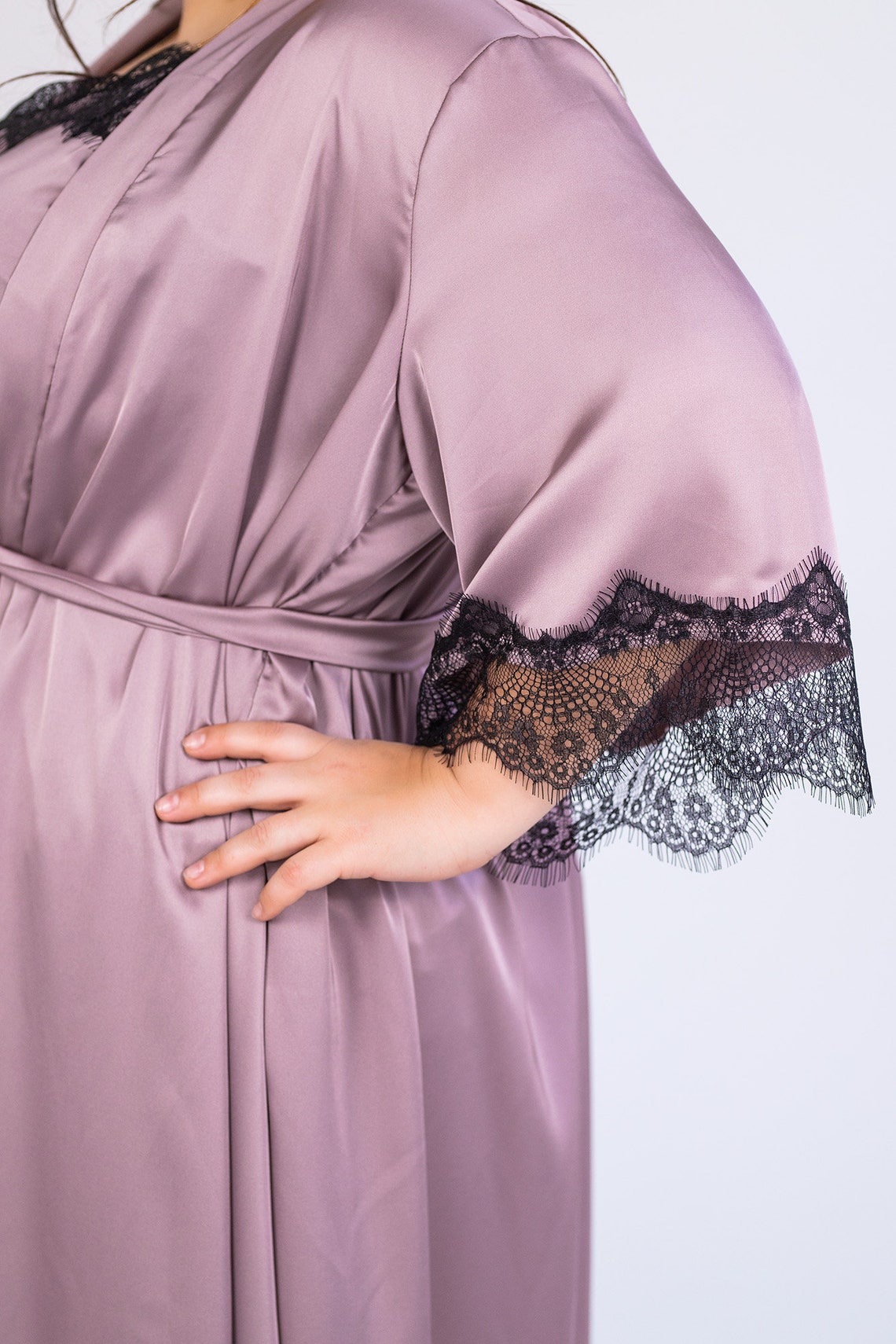 silk robe for plus size
